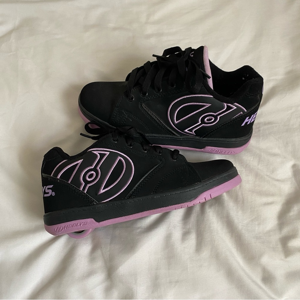 Purple and black Heelys
